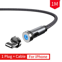 Load image into Gallery viewer, Compatible with Apple , One For Three Rotating Wire Elbow Magnetic Charging Cable
