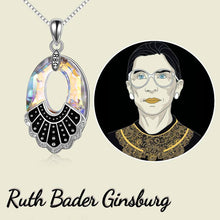 Load image into Gallery viewer, Sterling Silver RBG Collar Mermorial Necklace Gifts Jewelry Fans of Ruth Bader Ginsburg

