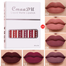Load image into Gallery viewer, 6 Boxes Of Matte Non-stick Cup Waterproof Lipstick Long Lasting Lip Gloss
