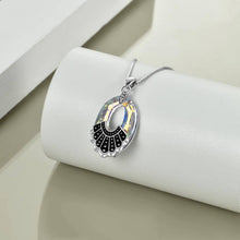 Load image into Gallery viewer, Sterling Silver RBG Collar Mermorial Necklace Gifts Jewelry Fans of Ruth Bader Ginsburg
