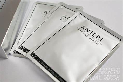Anjeri Thailand Facial Silver Mask Anti-Aging Skin Exfoliation Pore Minimizing 3pc