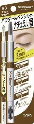 New Born double brow EX N powder & pencil eyebrow From Japan